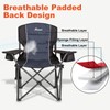Romswi Oversized Folding Camping Chairs with Adjustable Arm Straps, 450lbs