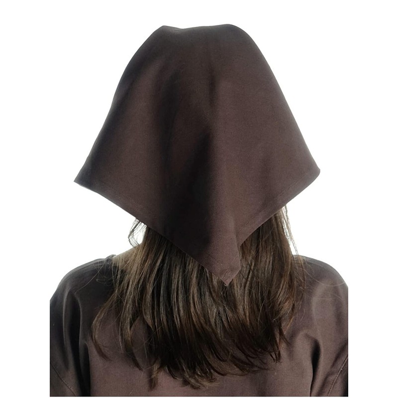 HEMAD Medieval Laudamie Cotton Headscarf, White, Beige, Black, Red, Brown,