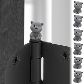 Door Hinge Heads Decorative Topper - Magnetic Hinge Head Cat Set of 6 - British Shorthair Cat