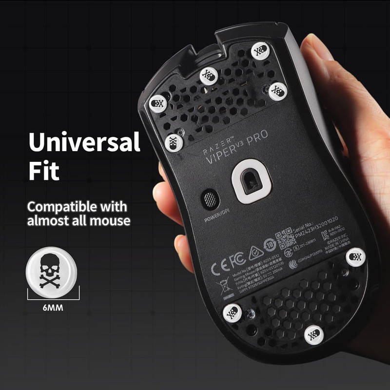 yiodelu Universal Glass Mouse Skates Smooth Durable Thin Ultra Strong