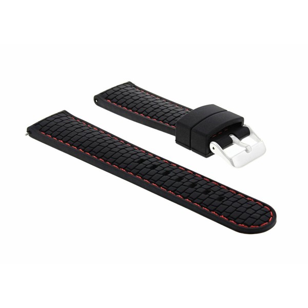 Ewatchparts 24mm Rubber Strap Watch Band Compatible With Bulova Watch