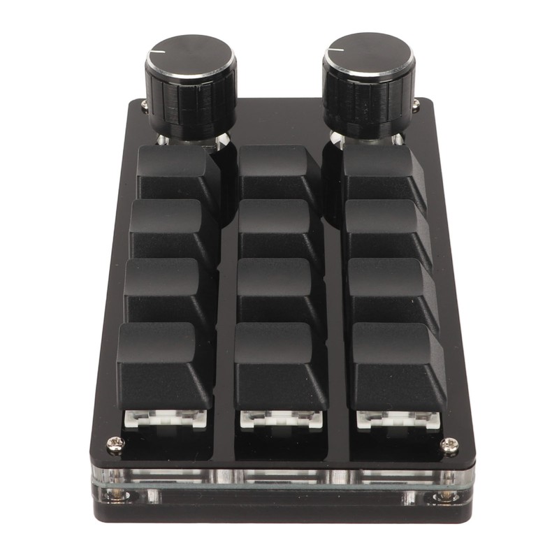 Mini 12 Key Keypad with 2 Knob Blue Switch DIY