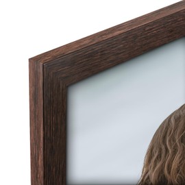 euwazram Solid Wood 24x30 Frame - Single Frame, Rustic Walnut 24 x 30 Poster Frame for Artwork, Puzzles, Photos and Movie Posters Picture Frames