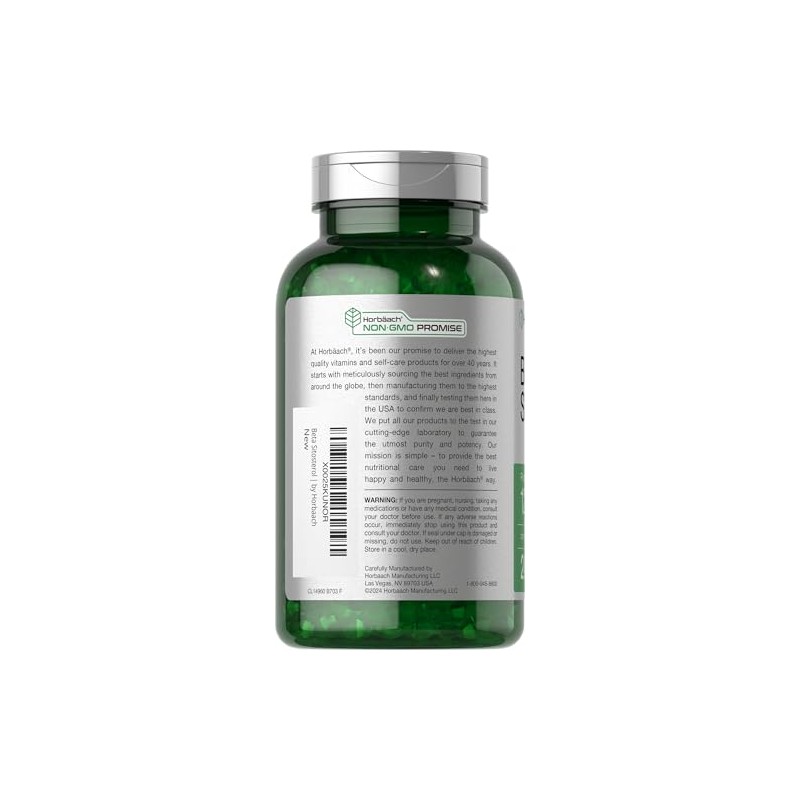 Horbäach Beta Sitosterol 1200mg, 240 Cápsulas Blandas – Suplemento de