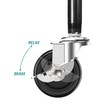 HOLKIE Caster Wheels 3 inch Locking Stem Casters, 3/8" -16