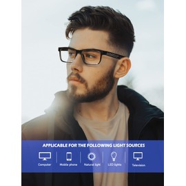 ANYLUV Upgraded Blue Light Glasses for Men and Women Computer Gaming Glasses Anti-eye Fatigue Exquisite Rectangle Frame