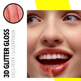 Banana Beauty 3D Glitter Lipgloss Disco Fever – Plumping Lipgloss mit Juicy Look – Nicht klebende Formel – Lipglos mit Maracuja-Öl – Glänzender Lip Gloss – Must Have Beauty Zubehör