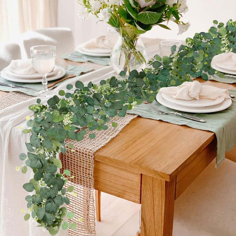 2 pieces eucalyptus garland, 180 cm artificial garlands, wedding garland,
