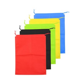 Tabanzhe Drawstring Shoe Bags-5PCS Portable Travel Shoe Bags Cloth Bag Pouch Dustproof Clothes Storage Bags with Rope for Men Women Toy Shoes Boots High Heel Socks