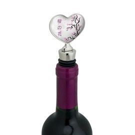 Cherry Blossom Tree Pink Japanese Heart Love Wine Bottle Stopper