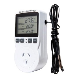 Temperature Controller Electric Thermostat AU Plug LCD Display Heating Cooling Mode
