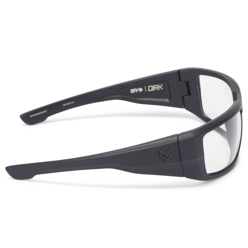 Spy Optic Men's Dirk Ansi Rectangular Sunglasses, Matte Black Happy