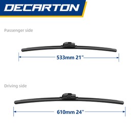 DECARTON OEM Quality 24-inch + 21-inch Premium Windshield Wiper Blades Replacement for Nissan Titan 2016 2017 2018 2019 2020 2021 2022 (Pair for Front Windshield)