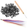 Mikinona Trendy Hair Extensions Kit Crochet Loop Tool Hair Beads