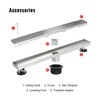 SaniteModar Linear Shower Drain, Shower Drain 30 inch with Removable