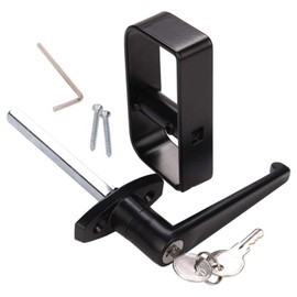 QZATACAEN L-Handle Lock kit Shed Door Locks with Samed Keys and Screws for Playhouse & Chicken Coop Door Lock 4.5 inch / 114 mm L-Handle 1 kit