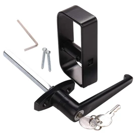 QZATACAEN L-Handle Lock kit Shed Door Locks with Samed Keys and Screws for Playhouse & Chicken Coop Door Lock 4.5 inch / 114 mm L-Handle 1 kit