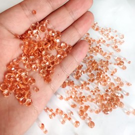 G&S homedeko G&S 3000pcs Sparkling Plastic Diamonds for Crafts ，Multi-DIY Rhinestone Gems ，Non-Toxic Decorative Jewels for Scrapbooking, Clothing, Home Decor (Champagne，4.5/7/10mm)