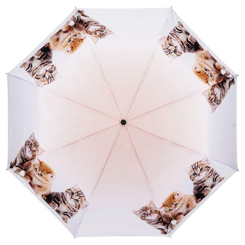 VON LILIENFELD® Folding Pocket Umbrella Automatic Lightweight auto Open Motif