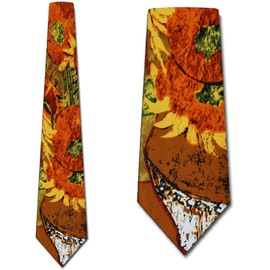 Three Rooker Sunflowers ties Vincent van Gogh neckties art