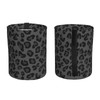 LOPIOIO Car Trash Can, Black Leopard Cheetah Design Hanging Foldable