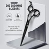 Purple Dragon Dog Grooming Scissors Set - Curved Chunkers, Straight,