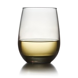Libbey 231SM Stemless Wine Glasses, Moonstone Grey, 15.25-ounce, Set of 12