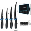 FLISSA 4-Piece Fillet Knife Set Boning Knife & Bait Knives