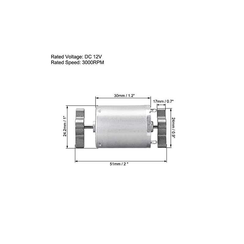 sourcing map 2 x two-shaft vibration motor DC12 V 3000