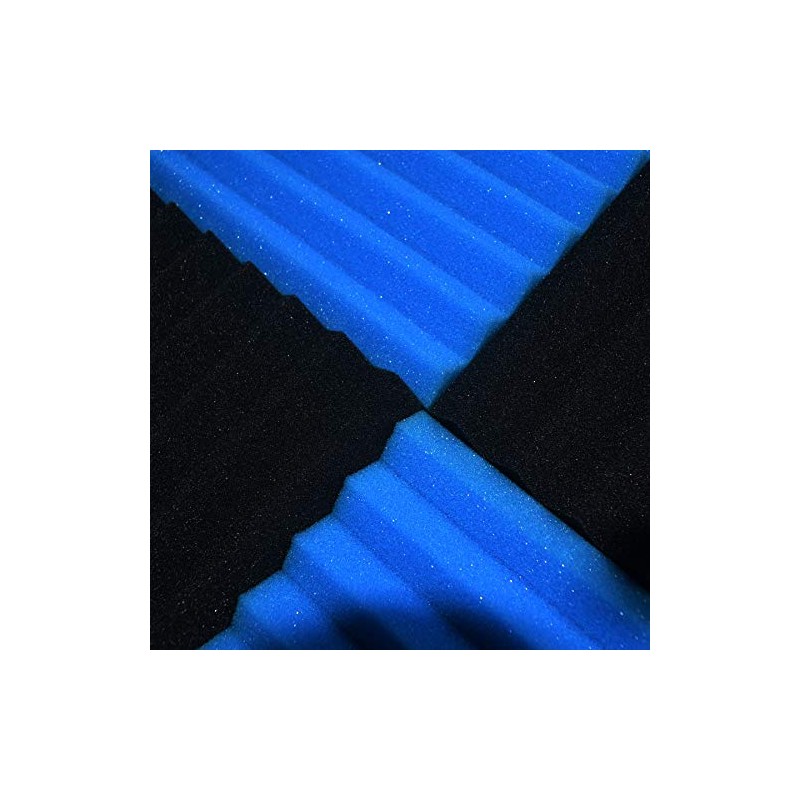 96 Pack Blue/black Absorb the echo Acoustic Foam Panel Wedge