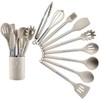 Silicone Cooking Utensil Sets with Stainless Steel Handle - 446°F