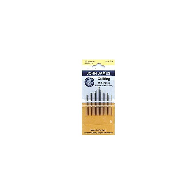 John James Quilting/Betweens Hnd Ndls-Talla 3/9 20/Pkg