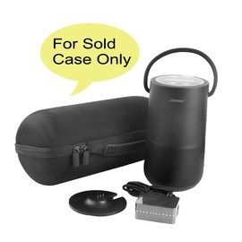 co2CREA storage carry travel hard case Fits Bose Portable Smart Speaker and Charging Cradle (Black Case Only)