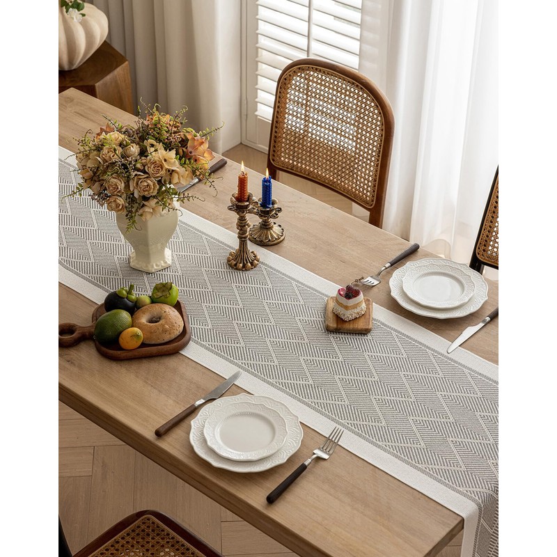 Aomiro Table Runner, Nordic Table Center Cross, Stylish, Table Center,