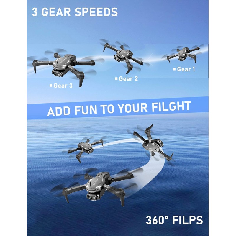 FLYVISTA Cool Mini Drone with Camera for Kids Adults Beginners,