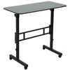USEFULTEK Mobile Standing Desk, Small Height Adjustable Computer Workstation with