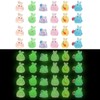 KeyQueen 24 Pcs Luminous Resin Animals, Tiny Toy Resin Rabbit