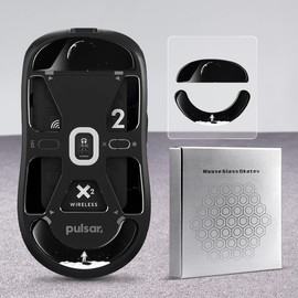 immoenuc Glass Mouse Skates for Pulsar X2 & X2V2 & X2H & X2A Wireless Gaming Mouse Feet Pads Smooth Durable Game Mice Accessories Slimmer Toughened Glass Fabrication (Earth Pattern)