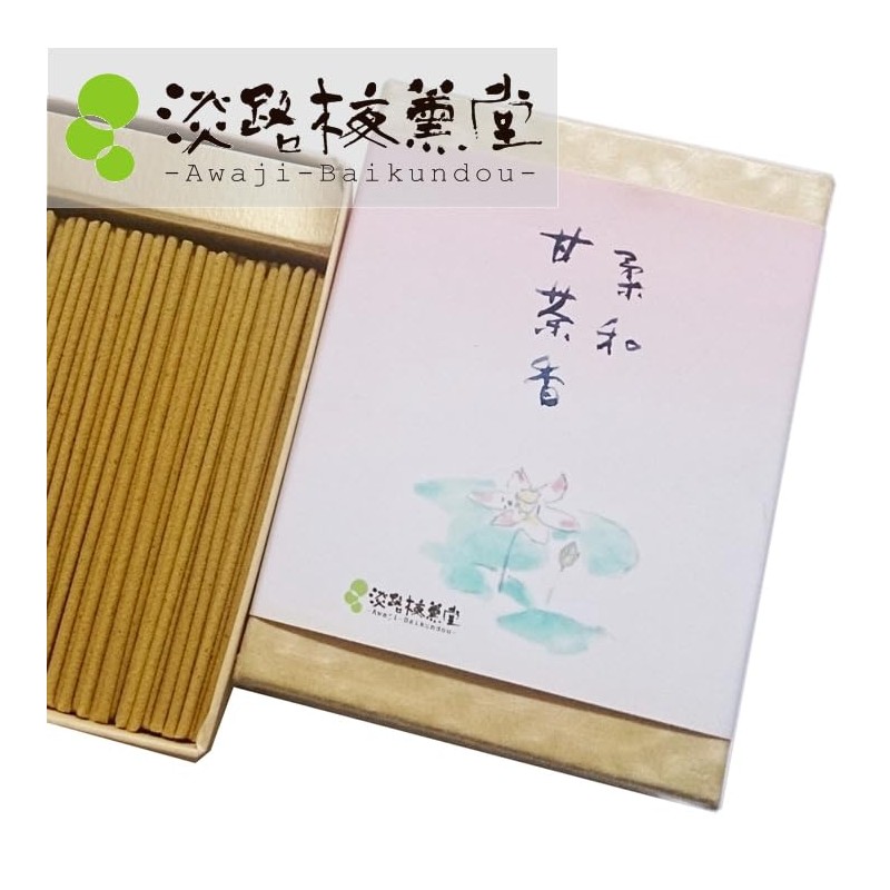 Awaji Baikaundo Incense, Mini Size, Soft and Sweet Tea Incense,