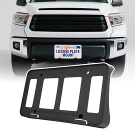 GRUOIZ Quick Install Front License Plate Holder Compatible with Toyota OEM 2007-13 Tundra ABS License Plate Mounting Bracket Replacement Frame with Screws,Car Accessories,Replaces OEM# PT413-34100