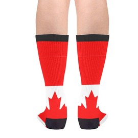 LUMANSITTER Canada Flag Canadian Novelty Fun Crew Socks Fashion Comfortable Men And Women Crazy Dress Socks 16 In