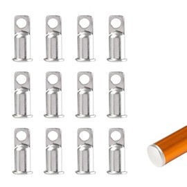 BRILLIANCE4U Aluminum Tent Pole End Tips Replacement, Flat Tent Pole End Caps 12 Pack for 9.5mm (3/8") Aluminum Poles