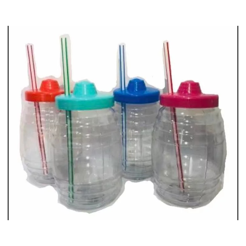 generic Vitrolero O Dulcero Con Popote 70 Piezas Litro
