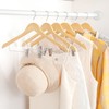 TOPIA HANGER Wooden Suit Hangers with Adjustable Metal Clips (20
