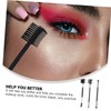 Baluue 3sets Eyebrow Stencil Brush Double-headed Angled Brush Eyelash Comb