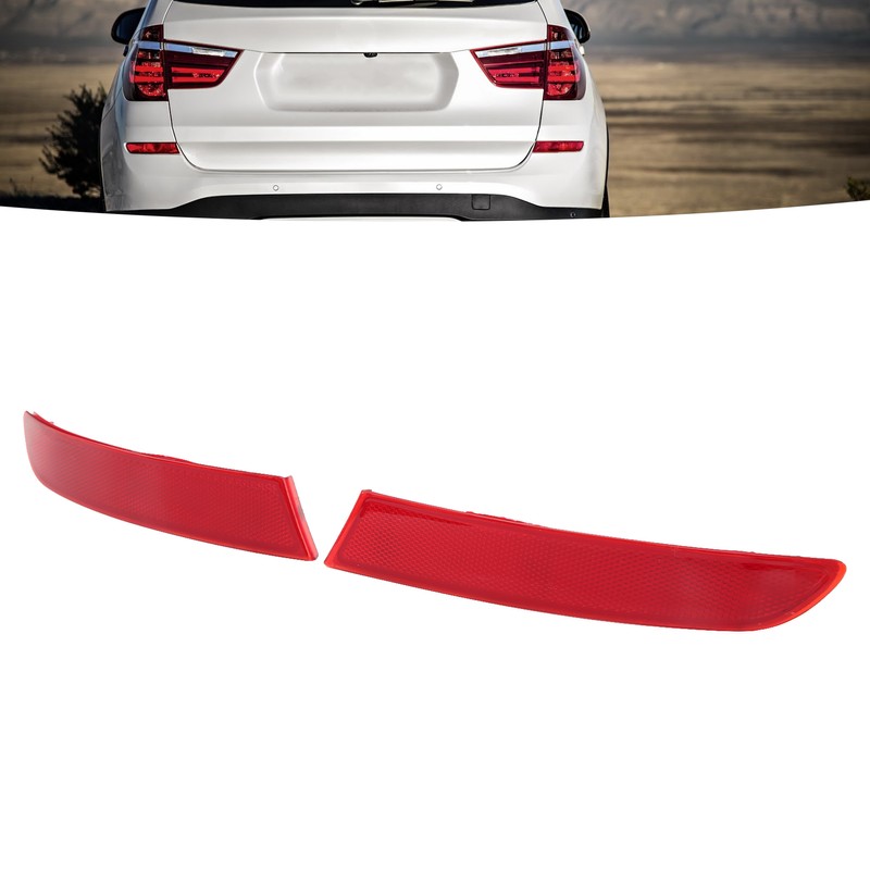 1 Pair Rear Bumper Reflector 63257352210 Smooth Surface Fit For