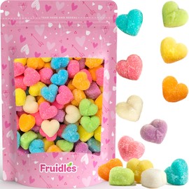 Fruidles Valentine's Share The Love Gummi Heart Candy Holiday Treats, BlueRaspberry, Watermelon, Mango, Green Apple, Orange, Grape, Pineapple Delicious Gummy Candy, Fun and Festive Snacking, Party Favor (Half-Pound)