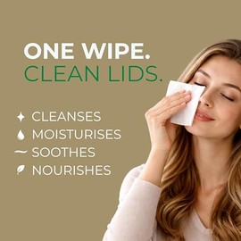 NOVEHA 60 toallitas para párpados y pestañas de árbol de té y aceite de coco, para demodex, blefaritis y picazón en los ojos, toallitas de pestañas en