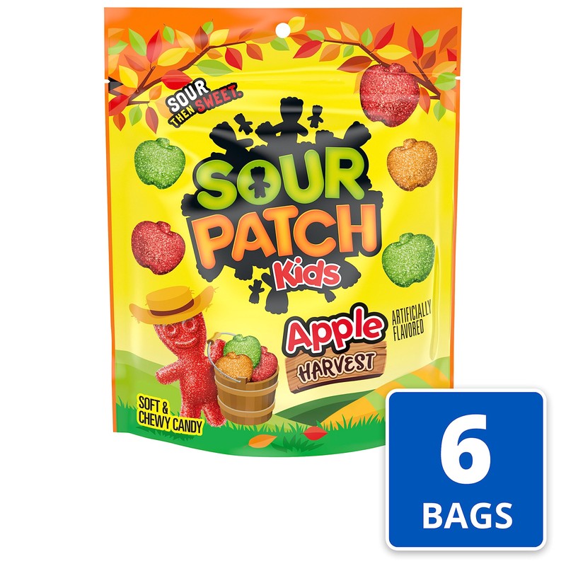 SOUR PATCH KIDS Apple Harvest Soft & Chewy Candy, 6