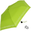 Knirps children's compact umbrella with reflective trim., lime